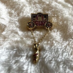 NEW Cinderella Carriage Brooch 
Princess Carriage Red & Slipper
